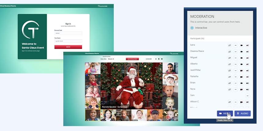  christmas breakout room and moderation tool