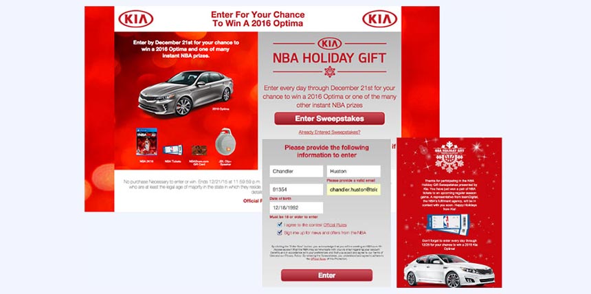  kia nba holiday sweepstakes