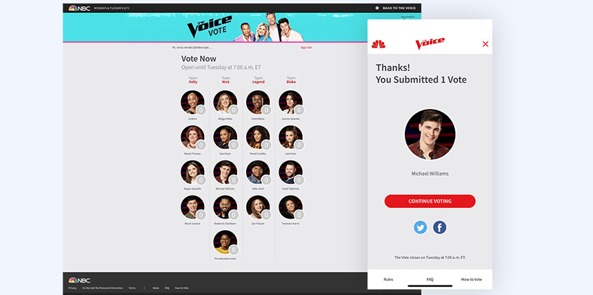  The Voice Online Vote