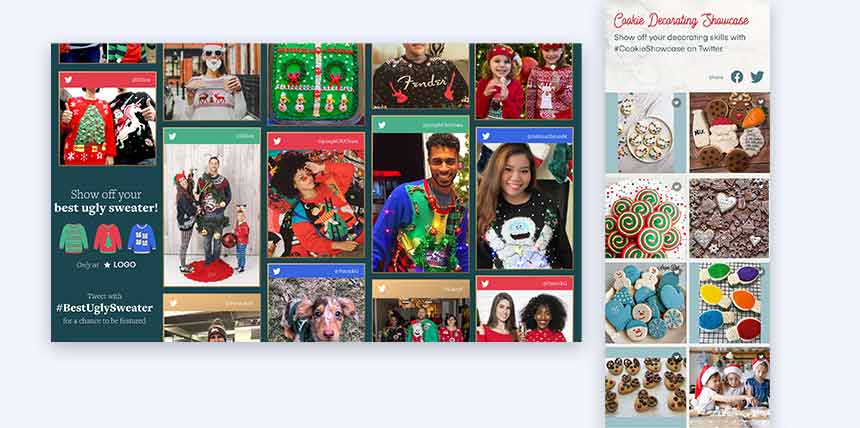  Cascading Holiday Fan Feed and Social Wall