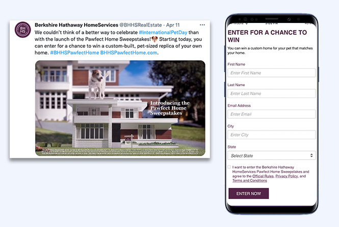 berkshire hathaway tweet and mobile sweepstakes entry