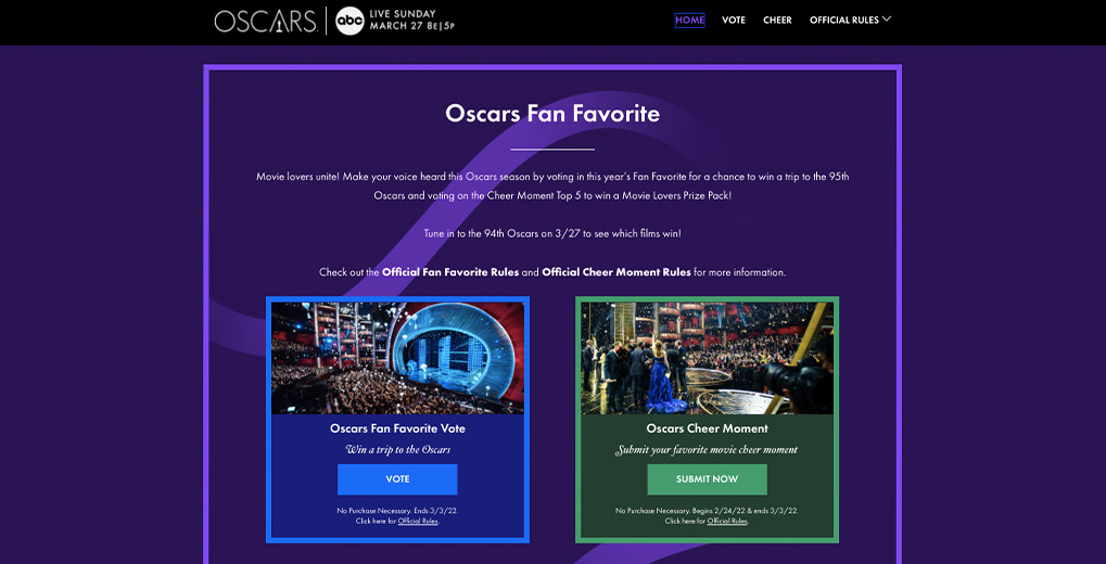 oscars voting home page