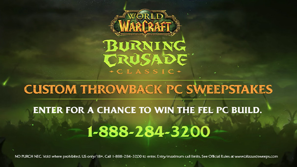 World of Warcraft Toll-Free sweepstakes